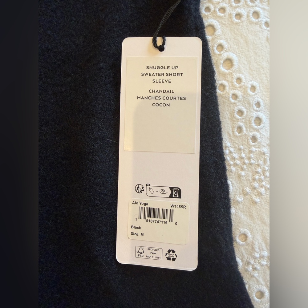 NWT Alo Yoga Snuggle Up Sweater Short Sleeve - Picture 8 of 9